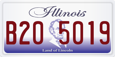 IL license plate B205019
