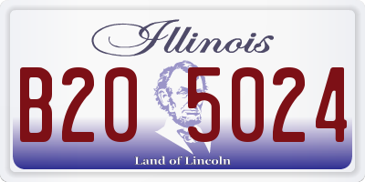 IL license plate B205024