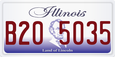 IL license plate B205035