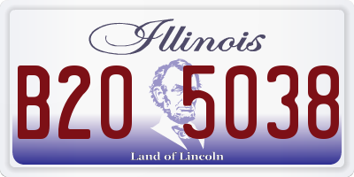 IL license plate B205038