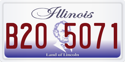 IL license plate B205071