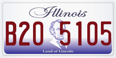 IL license plate B205105