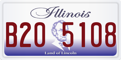 IL license plate B205108