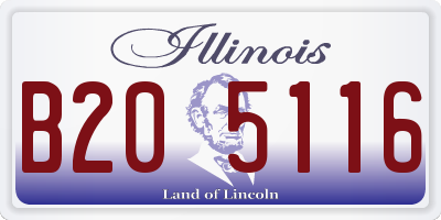 IL license plate B205116