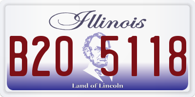 IL license plate B205118