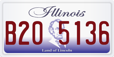 IL license plate B205136