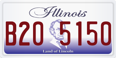 IL license plate B205150