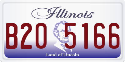 IL license plate B205166