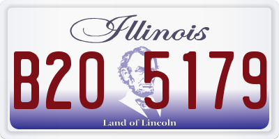 IL license plate B205179