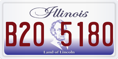 IL license plate B205180