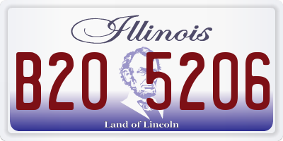 IL license plate B205206