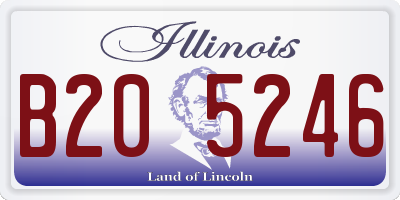 IL license plate B205246