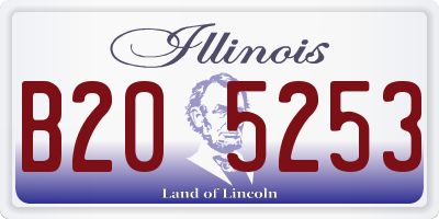 IL license plate B205253