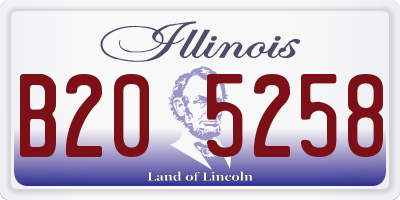 IL license plate B205258