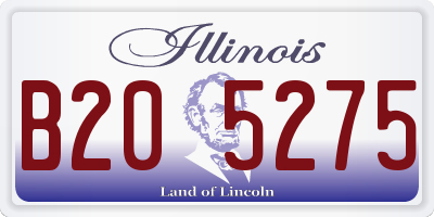 IL license plate B205275