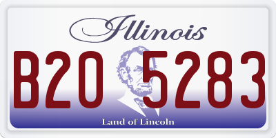 IL license plate B205283