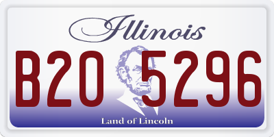 IL license plate B205296