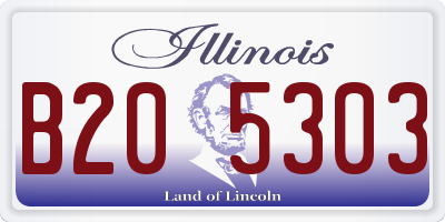 IL license plate B205303