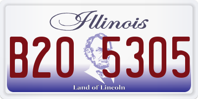 IL license plate B205305