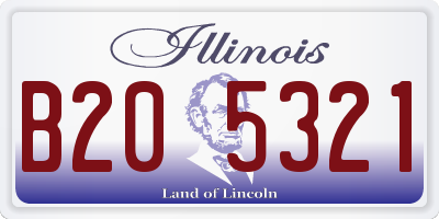 IL license plate B205321