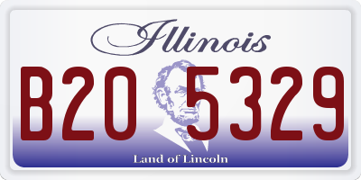 IL license plate B205329