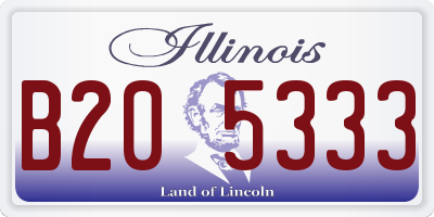 IL license plate B205333
