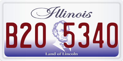 IL license plate B205340