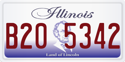 IL license plate B205342