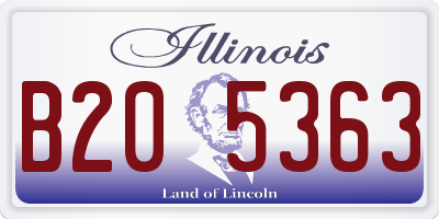 IL license plate B205363