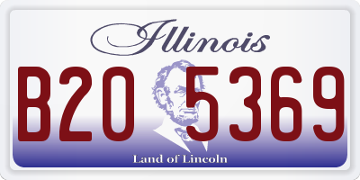 IL license plate B205369