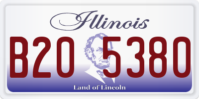 IL license plate B205380