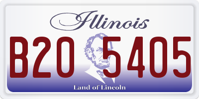 IL license plate B205405