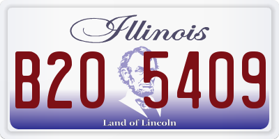 IL license plate B205409