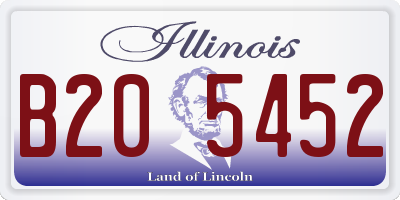 IL license plate B205452