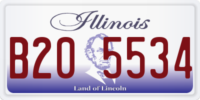 IL license plate B205534