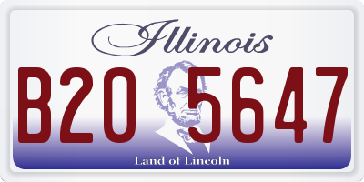 IL license plate B205647