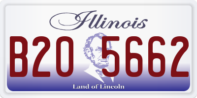 IL license plate B205662