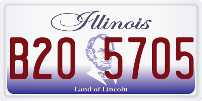 IL license plate B205705