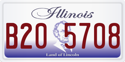 IL license plate B205708