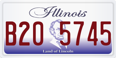 IL license plate B205745