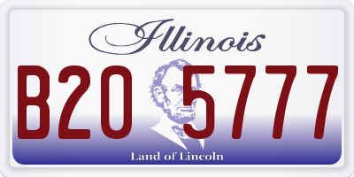 IL license plate B205777