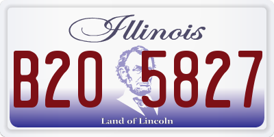 IL license plate B205827