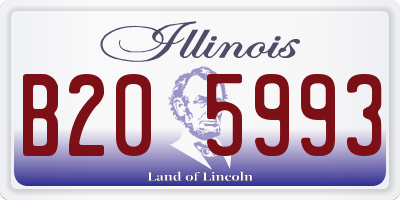 IL license plate B205993