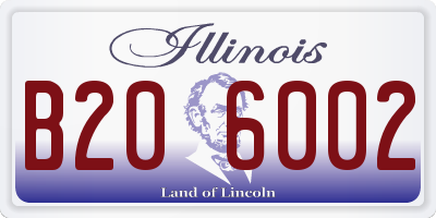 IL license plate B206002