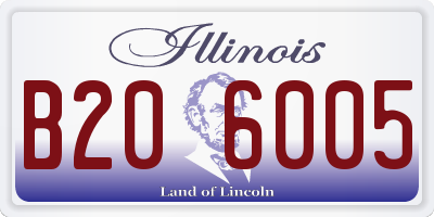 IL license plate B206005