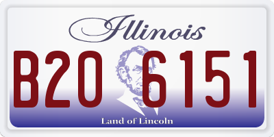 IL license plate B206151