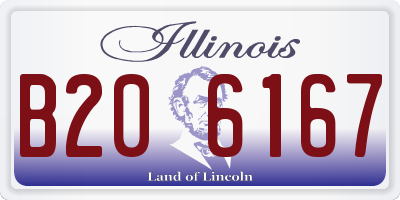 IL license plate B206167