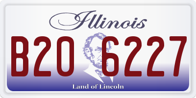 IL license plate B206227