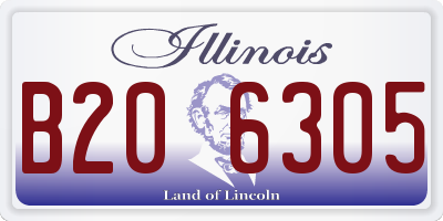 IL license plate B206305