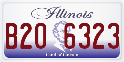 IL license plate B206323